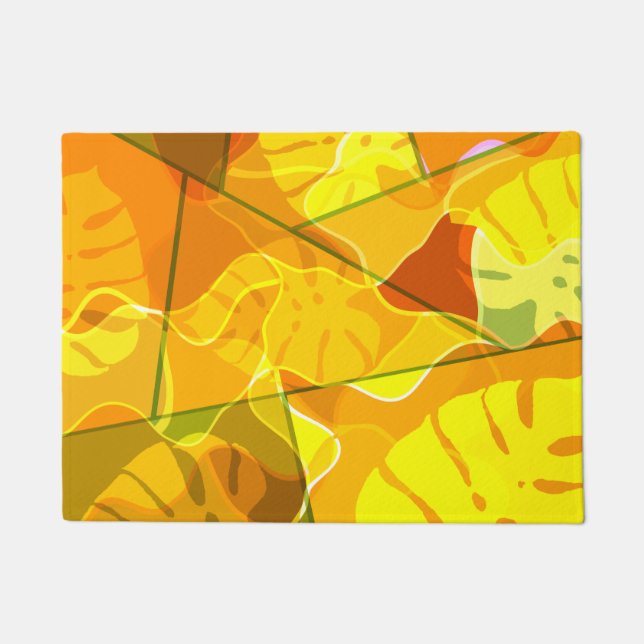 Tapete FOLHAS abstrato TROPICAIS (Frente)