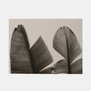 Tapete Folhas de árvores de banana na Sepia