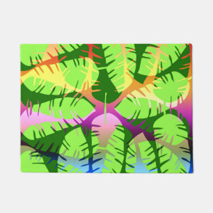 TAPETE FOLHAS DE BANANA ABSTRATO BOTÂNICO