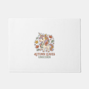 Tapete Folhas de Outono Unicórnio Design Gráfico de Merch