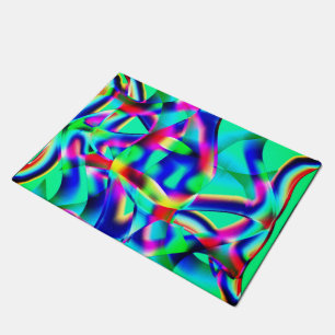 Tapete Formas curvas e muito coloridas, mais verde azul