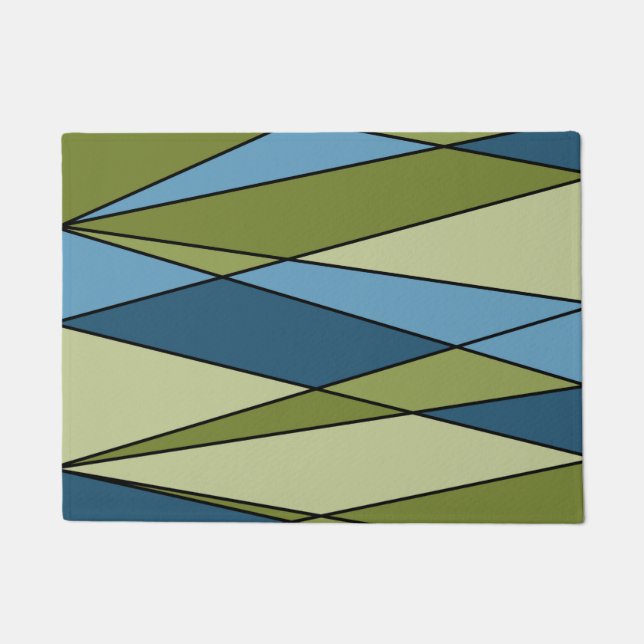 Tapete formas geométricas abstrato modernas triângulos az (Frente)