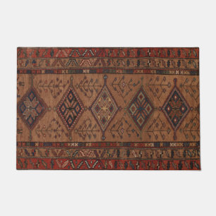 Tapete Formas Geométricas de Rug Persa Marrom Antique De