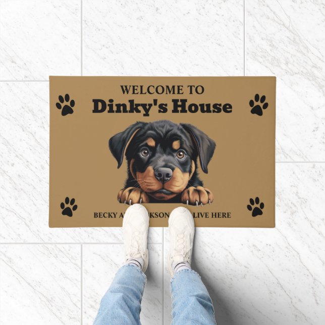 Tapete Foto de Cachorro Rottweiler Fofo (Interior)