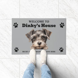 Tapete Foto de Cão Schanuzer, Miniatura Fofa