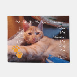 Tapete Foto de gato com pegada de pata humorística para o