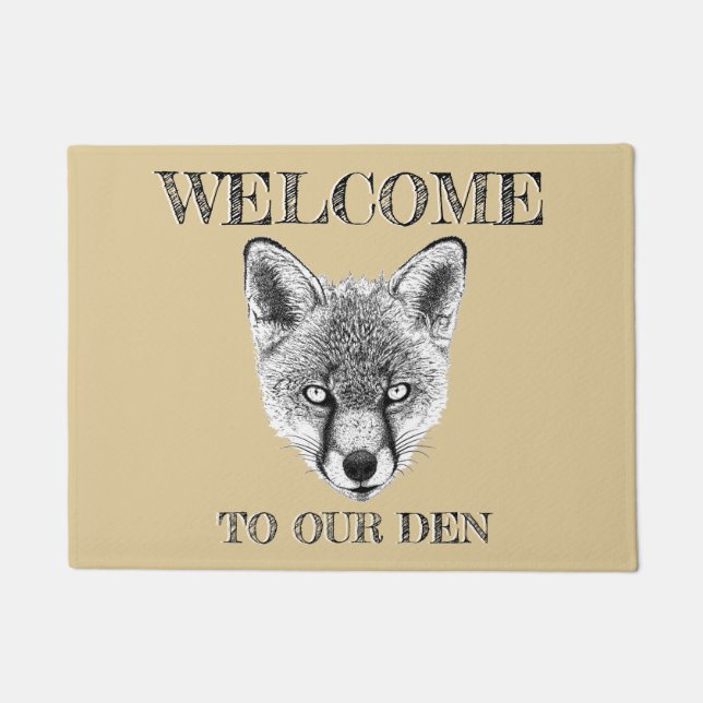 Tapete Fox Doormat 'Welcome To Our Den' (Frente)