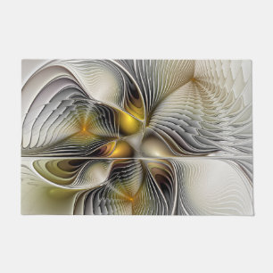 Tapete Fractal Abstrato 3D De Illusão Óptica Com Profundi