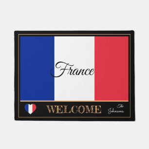 Tapete França & Francês Flag house mat /sport Bem-vindo