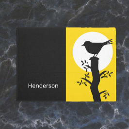 Tapete Frasco de Silouhette de Pássaro Amarelo bonito