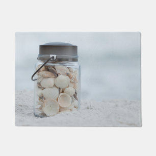 Tapete Frasco dos Seashells na praia Florida