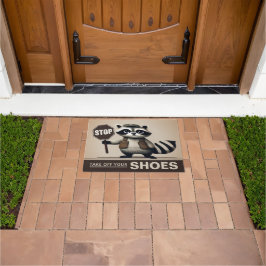 Tapete Frecher Waschbär Schuhe ausziehen sauberes Haus