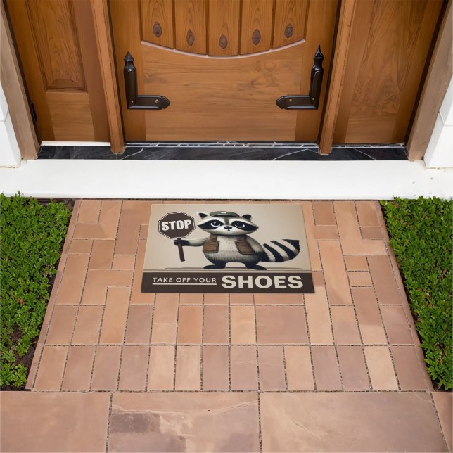 Tapete Frecher Waschbär Schuhe ausziehen sauberes Haus (Ar livre)