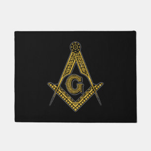 Tapete Freemason (preto & ouro)