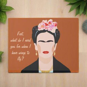 Tapete Frida Kahlo Citação Retrato Moderno Boas-vindas