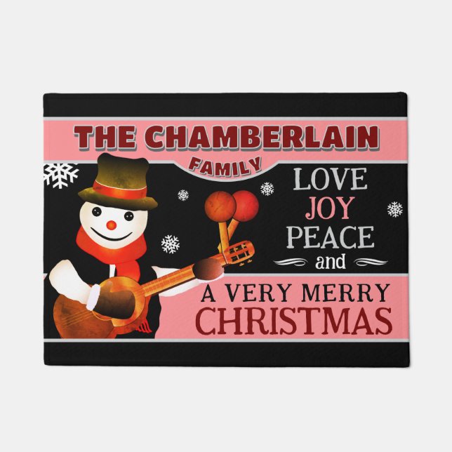 Tapete FUN Boneco de Neve com Chapéu e Cachecol | Natal B (Frente)