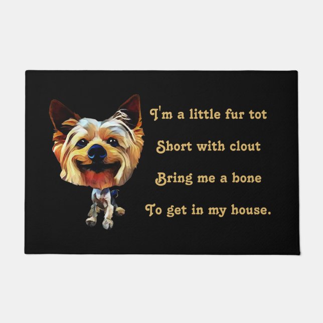 Tapete Funny Cartoon Yorkshire Terrier Doormat (Frente)