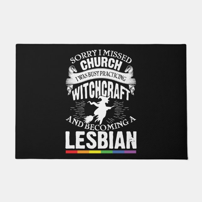 Tapete Funny Lesbian Witch Pride Feminist LGBT (Frente)