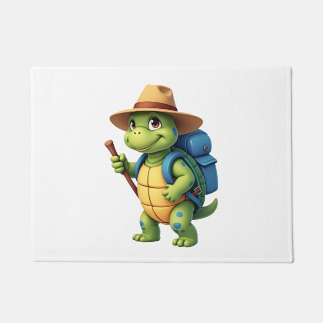 Tapete Funny Turtle Hiking Graphic Camping Lover Adventur (Frente)