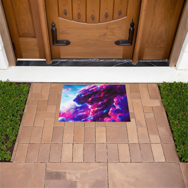 Tapete Futuristic Cosmic Neon Leopard  (Ar livre)