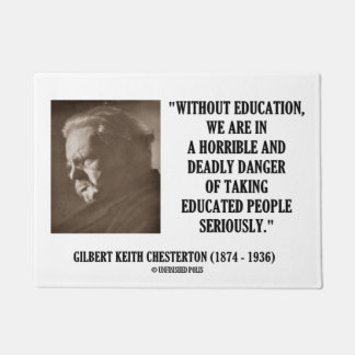 Tapete G.K. Chesterton Education Deadly Perigo Seriamente