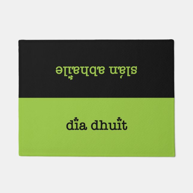 Tapete Gaélico irlandês olá! e adeus (Frente)