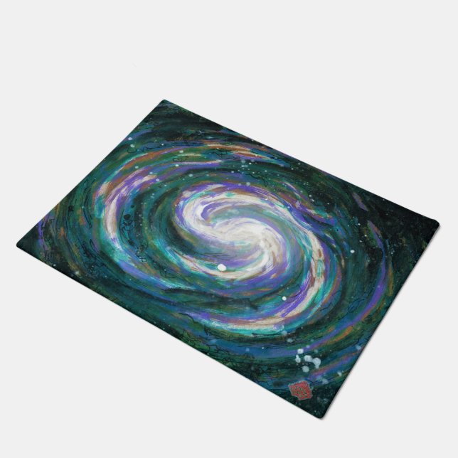 Tapete Galáxia pintada à mão (Inclinado)