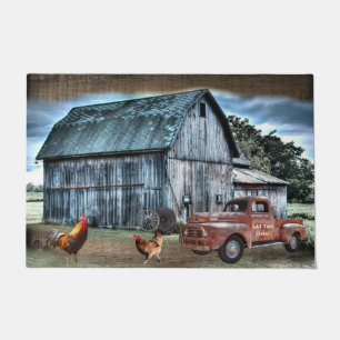 Tapete Galo Vermelho de Caminhão Fazenda Russo Hen