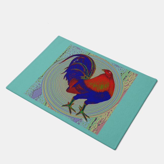 Tapete Gamecock: Impressionista Rooster (Inclinado)
