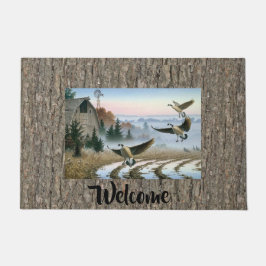 Tapete Gansos No Campo Da Fazenda