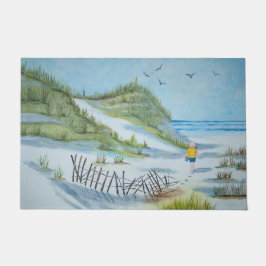 Tapete Garoto Caminhando A Praia