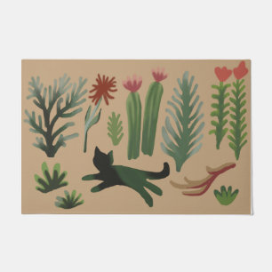 Tapete Gatinho Com Porta De Plantas, Gato De Gato