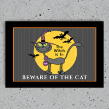 Gato Assustador de Halloween Bruxas Arrepiante