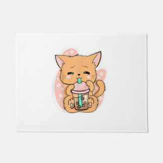 Tapete Gato Boba Tea Bubble Tea Anime Kawaii Neko de graç