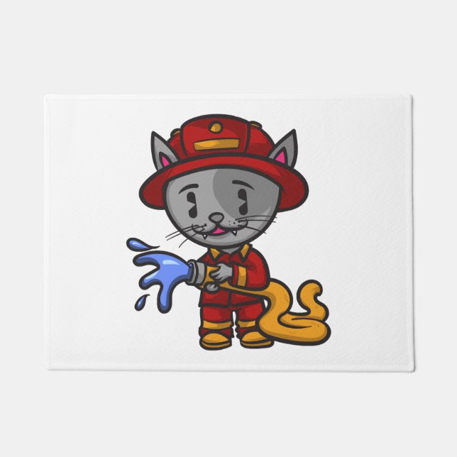 Tapete Gato Bombeiro Bombeiro (Frente)