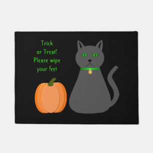 Tapete Gato Bonito de Halloween e Pumpkin Engraçado Perso