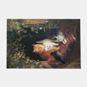 Tapete Gato Com Gatinhos (Arte Animal)