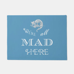 Tapete Gato de Cheshire Mad Alice Doormat Azul
