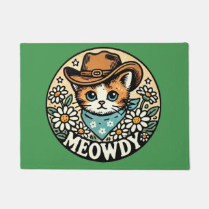 Tapete Gato de Gatinho de Cowboy Meowdy