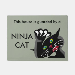 Tapete Gato de Ninja na guarda