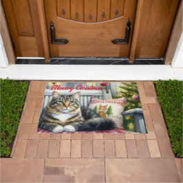 Tapete Gato Main Coon de Natal