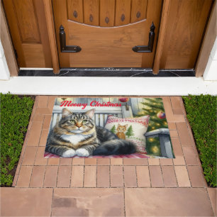 Tapete Gato Main Coon de Natal
