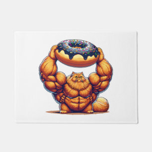 Tapete Gato Musculoso Levantando Donut