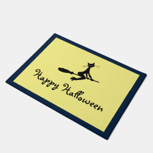 Tapete Gato Na Broomstick, Feliz Halloween