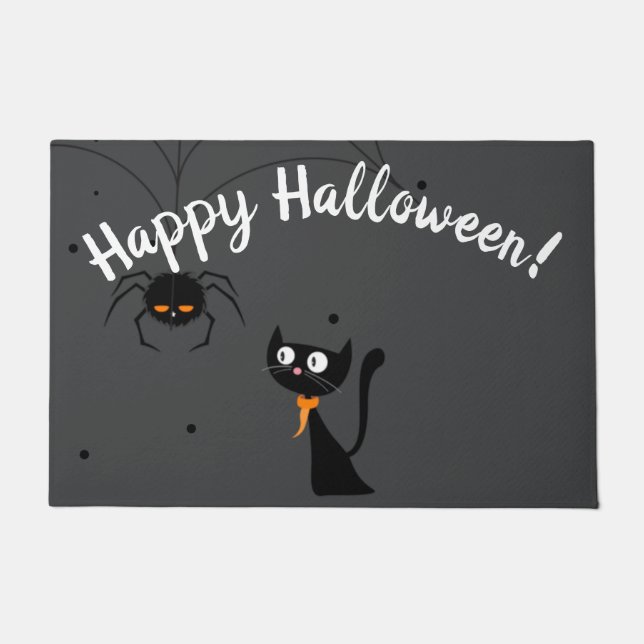 Tapete Gato Negro e Halloween de Aranha  (Frente)