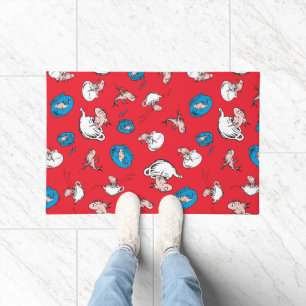 Tapete Gato no Chapéu O Peixe Padrão Vermelho