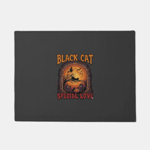 Tapete Gato Preto Amor Especial Halloween Lua Bruxa Abóbo