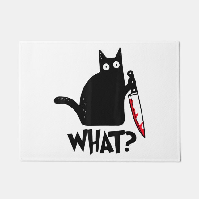 Tapete Gato Que_ Engraçado Gato Preto  (Frente)