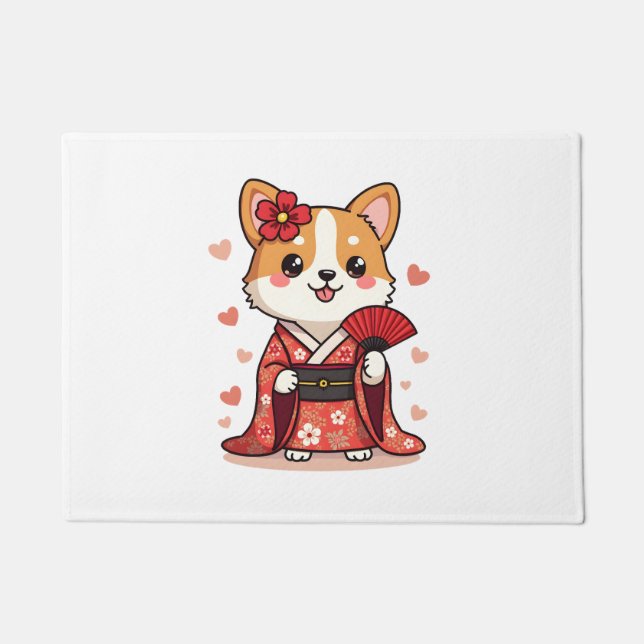 Tapete Geisha Corgi Dog Lover Welsh (Frente)