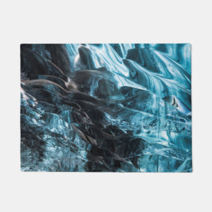Tapete Gelo Azul Abstrato em Caverna de Gelo